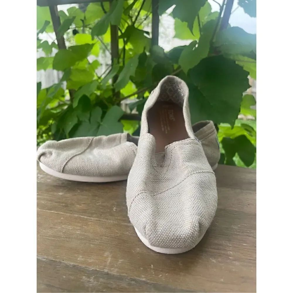 Toms Lightweight Casual Slip On Flats Gray Women’s Size 8